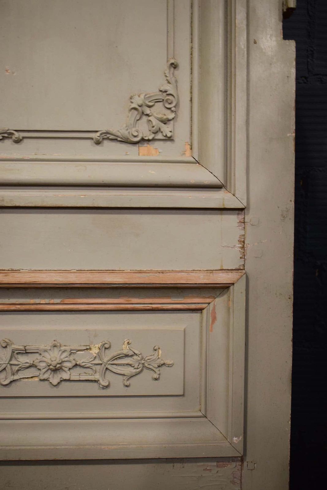 photo for sale Large Set Of Napoleon III French Antique Exterior Doors With Carved Panels