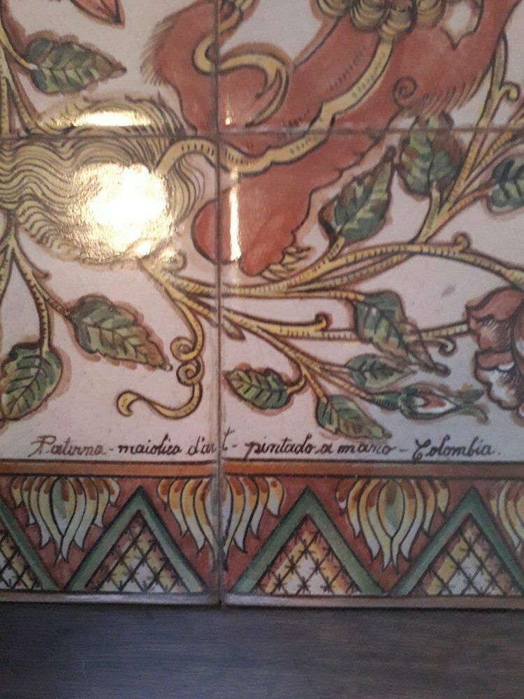 Handgeschilderde keramieken salontafel van Paterna Majolica Dart, jaren 1970 photo 2362.0