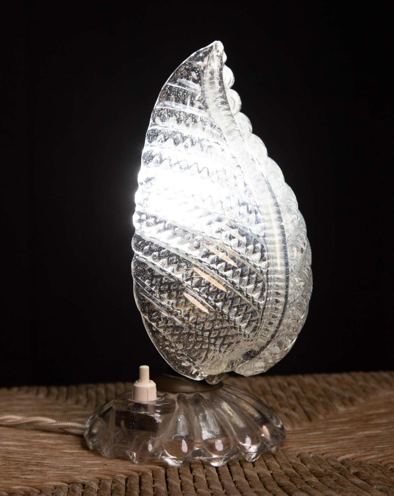 Artdeco Murano Glass Table Lamps Barovier & Toso 1940 photo vinterior
