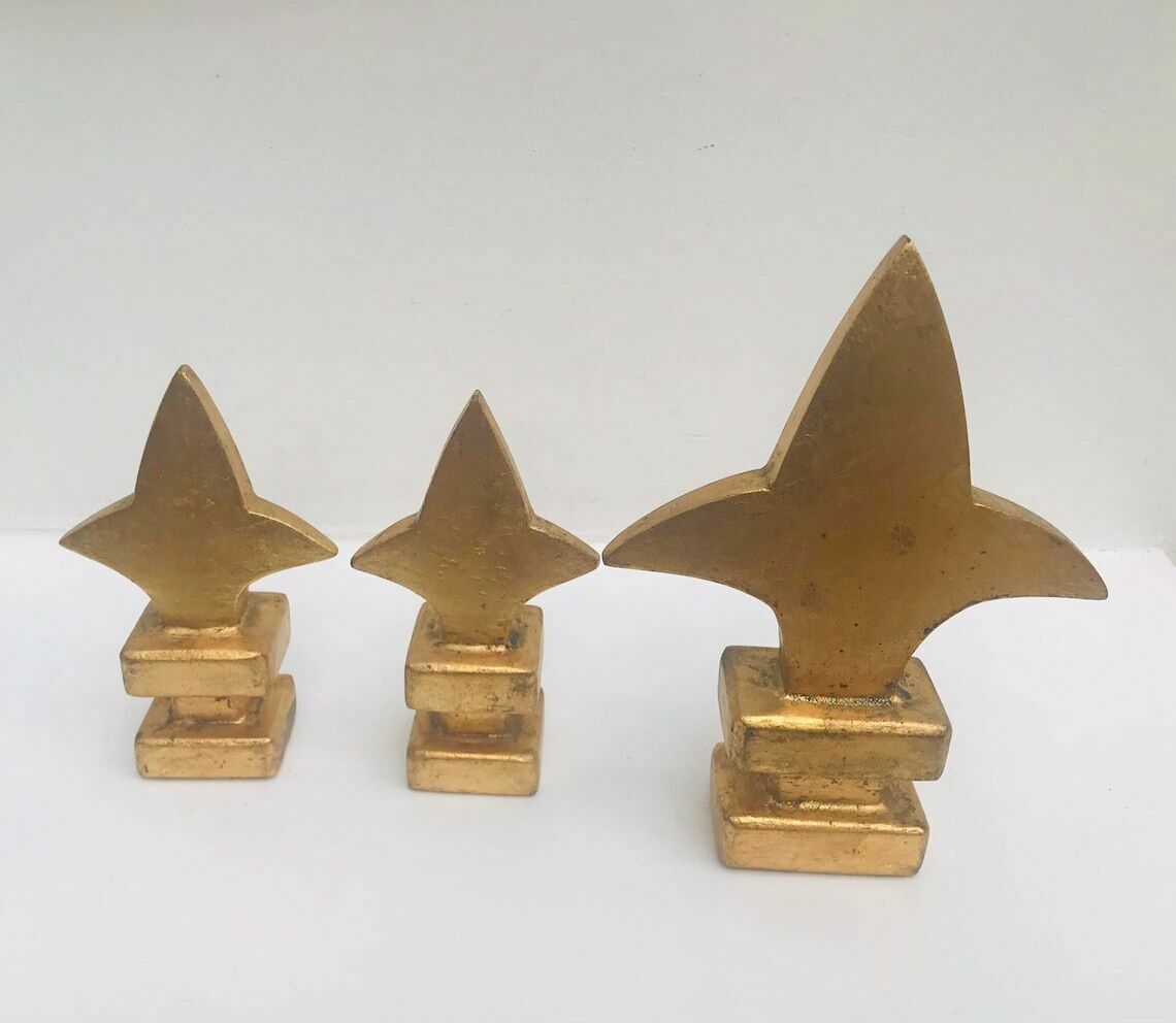 Golden Curtain Rod Cover Table Decorations Gold Fleur De Lys Shape Shabby Chic Luxury Decor Christmas Gold Styling Carnaval Table Theme photo 180.0