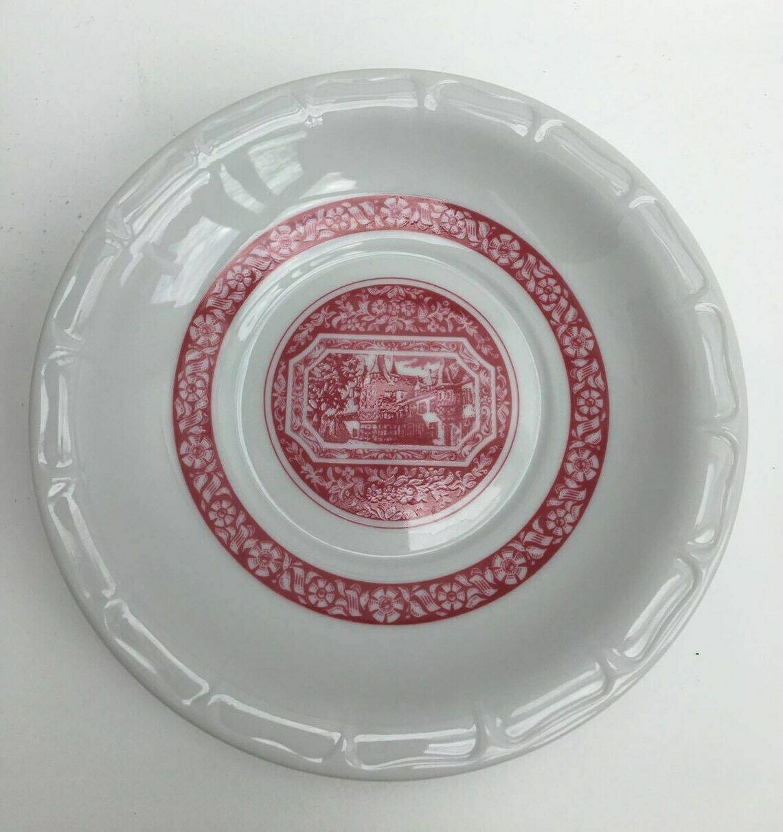 Heinrich Germany Rudesheim Coffe Saucers Only 6 Red White Germany Heinrich Irish Coffee Cup Saucers For Goblet Rudesheimer China Replacement photo Home Decor