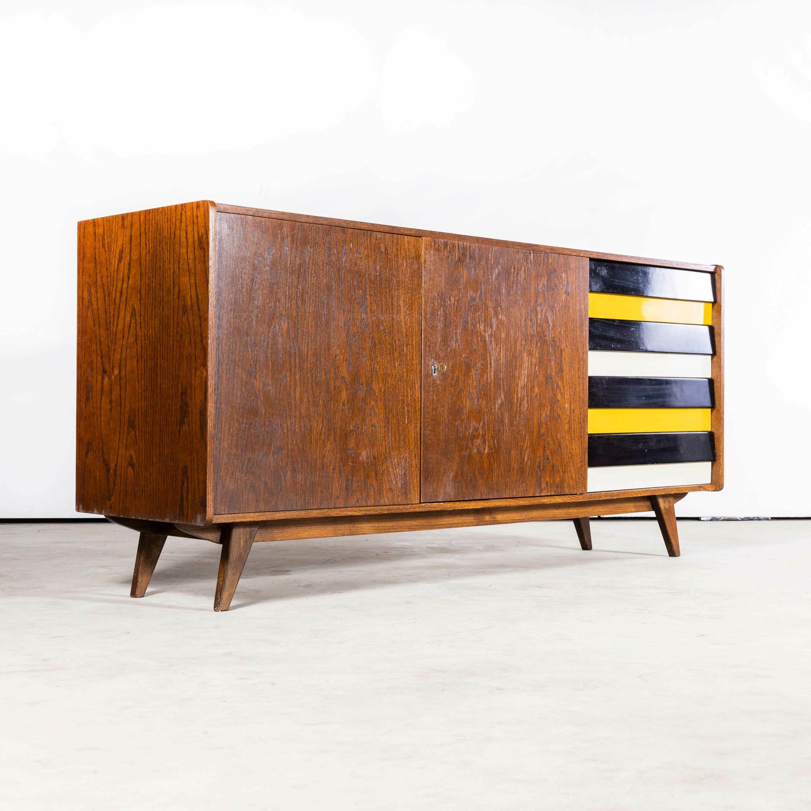 1950’s Large Walnut Cabinet – Sideboard By Jiri Jiroutek For Interieur Praha photo buy