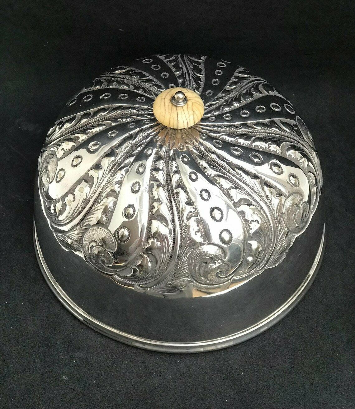 Victorian Silver Plate Cheese Dome Covered Butter Large Antique 1890 Collector Wedding Gift Farmhouse Kitchen British Breakfast Holiday photo buy