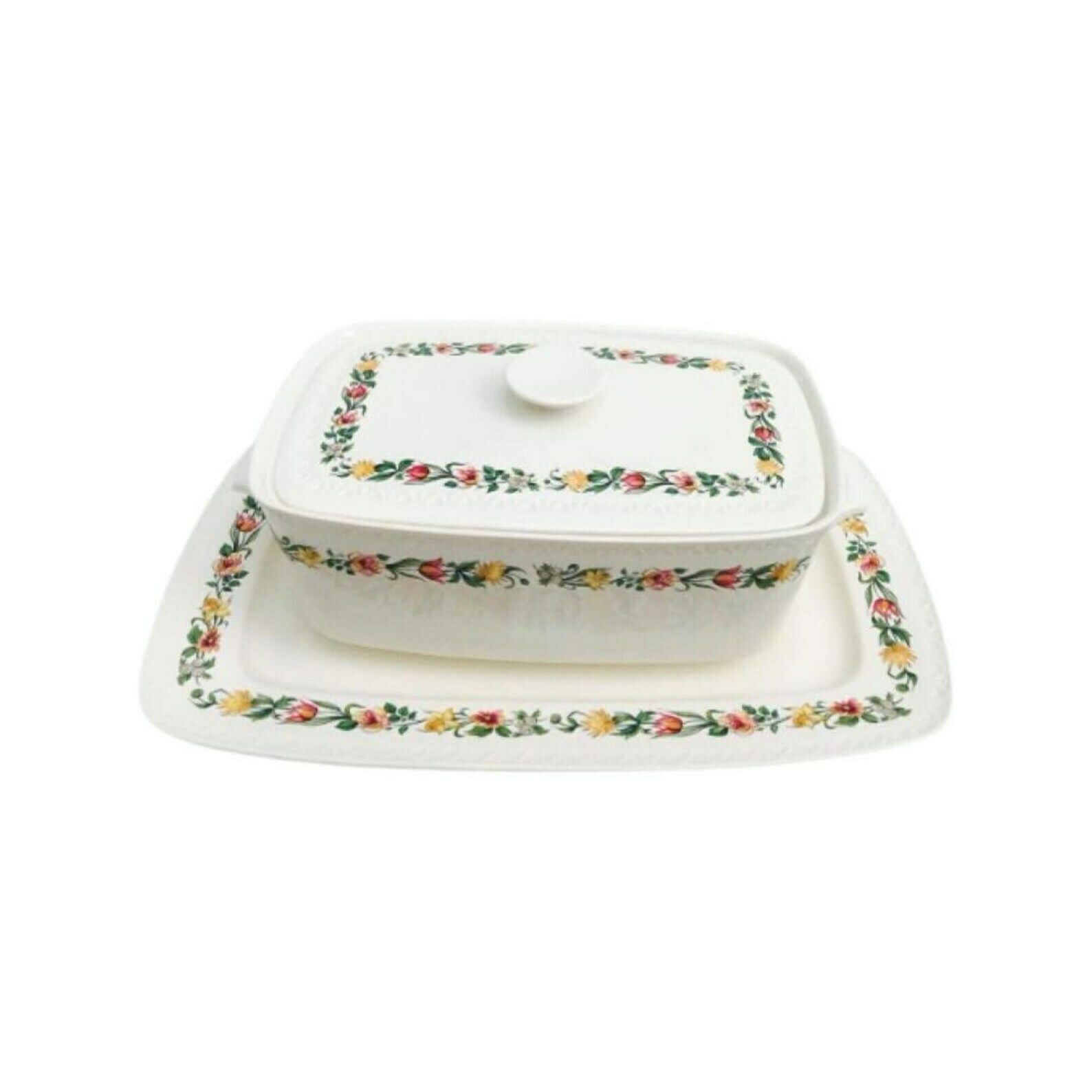 Villeroy And Boch Serveerschaal Met Deksel En Onderschotel, 3 Delig – Hoogwaardig Glazuur, Aardewerk, Steengoed