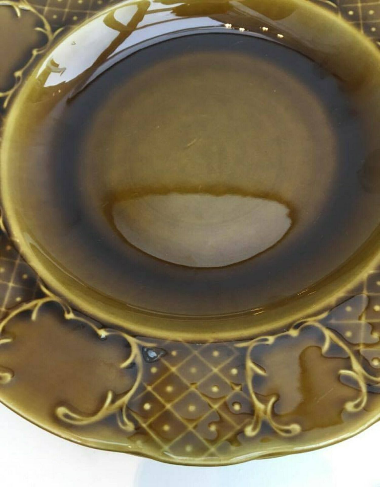 Soup Dishes Boch La Louviere Hollow Mid Century, Soup Plates, Vintage Table, Dinner Table, Lunch Table, Belgian Faience, Vintage Porcelain photo for sale