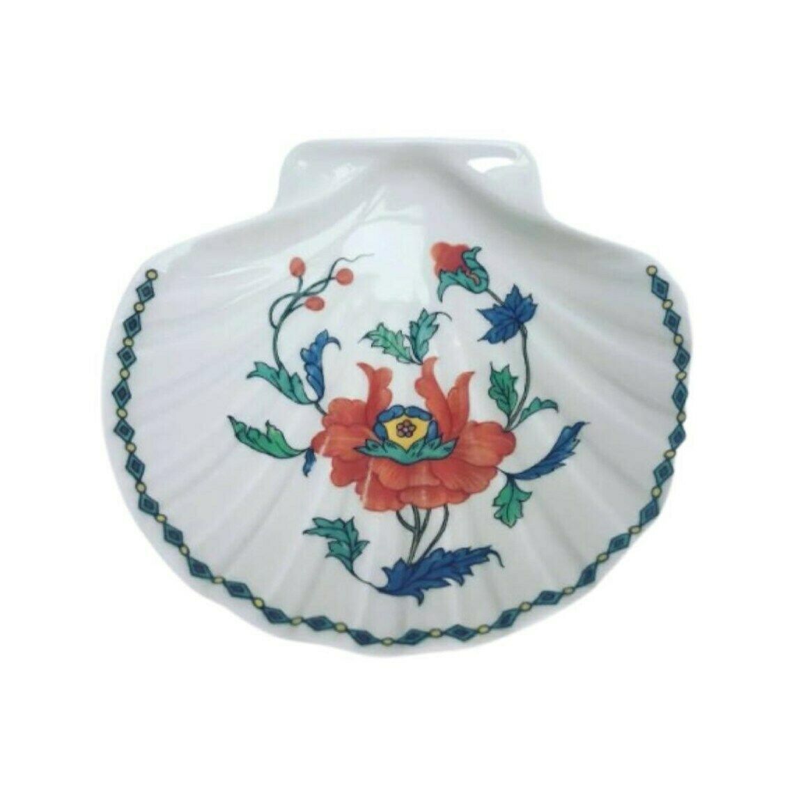 Shell Shaped Dish In Pavot By Porcelaine De Paris, Lovely Dish, China Replacement Dish, Shell Shaped Dish Discontinued