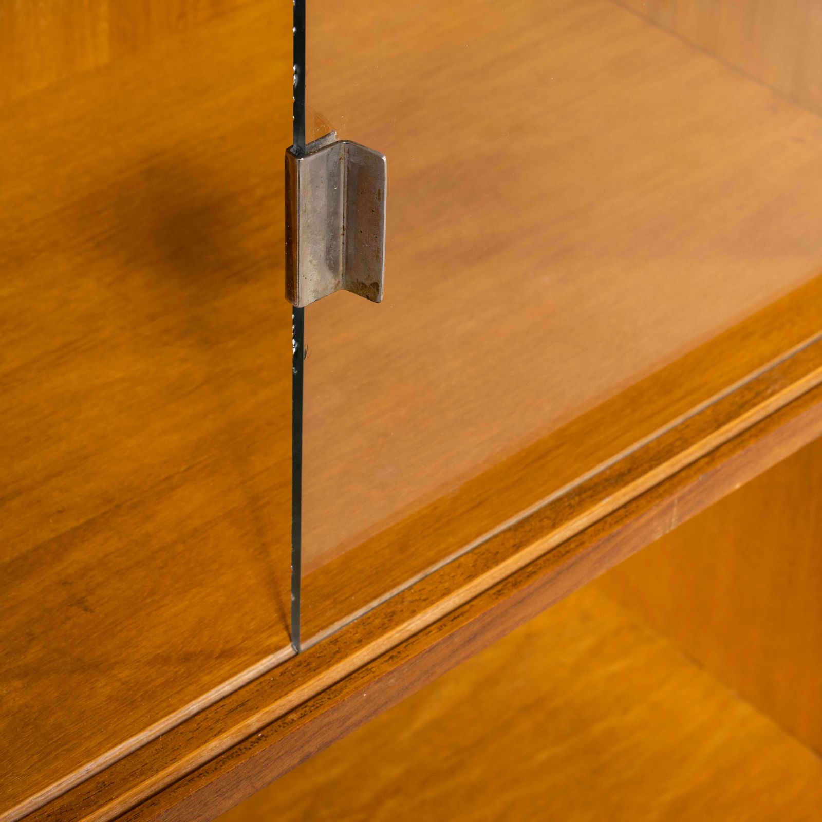 1960’s Large Mid Century Glass Fronted Shelved Cabinet photo 1758.0