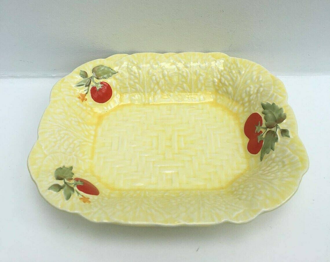 Serving Plate Vintage Crown Devon Yellow Tomato Plate, Crown Devon Garden, Dish And Plate, Crown Devon China Dishes, Art Deco ,Circa 1920s photo buy