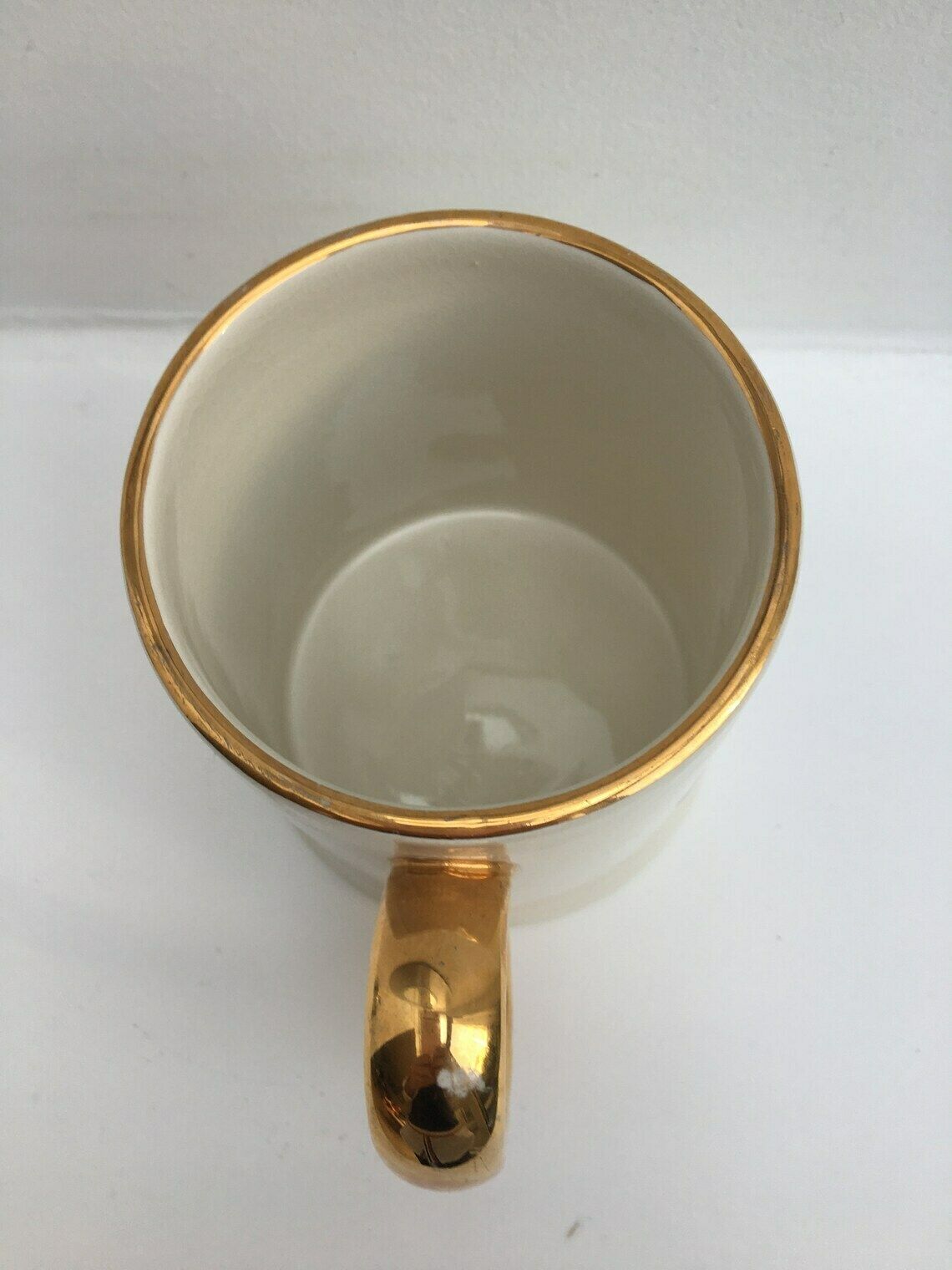 Queen Elizabeth II Large Mug Royal Monarch Commemorative Tankard Antiques 1565 1965 Queen Elisabeth Ceramic Stein Beer Mug Gold Handle photo Home Decor