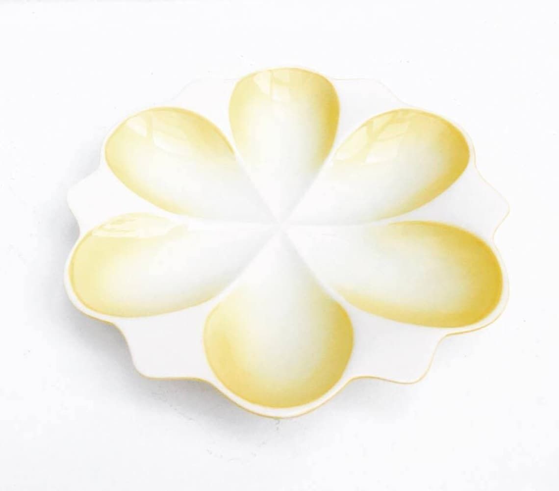 Villeroy & Boch Bowl Romantic Spring, Yellow Bowl , Signed, 80s, Empty Pockets Or Jewelry Dish, Collectable China, China Replacement photo furniture