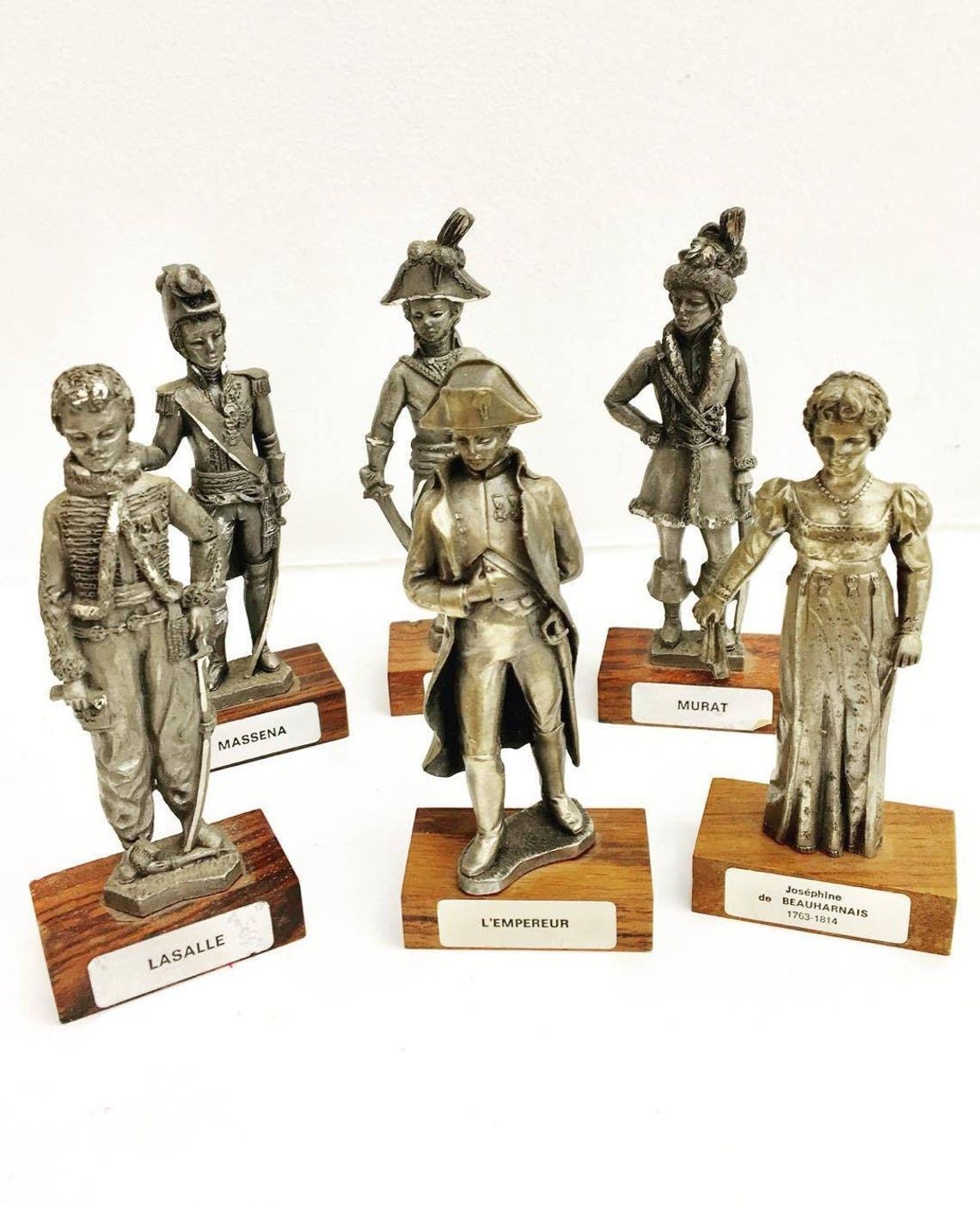 Napoleon Bonaparte Figurine Generals Collection Mid Century Figurines French Vintage Pewter Figurines Josephine Gift For Him Gift For Man photo Art