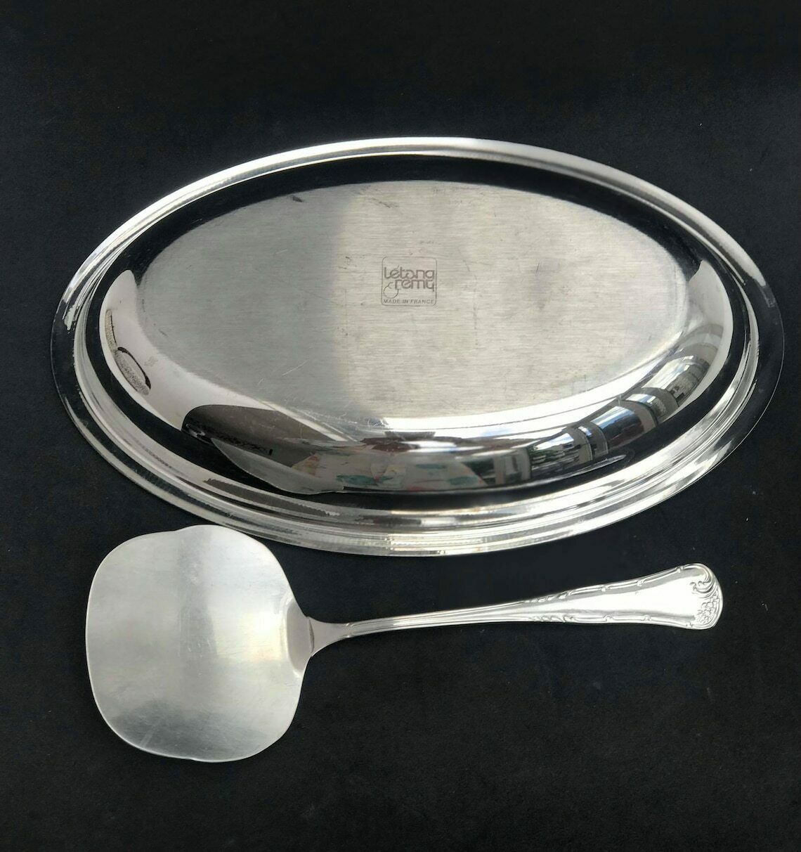 Letang Remy Oval Dish Stainless Steel Vintage French Vegetables Plate With Server Potatoe Dish Rice Dish photo 106.0