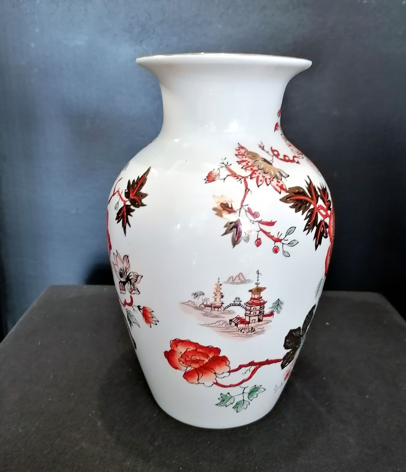 Masons Ironstone Flower Vase. Fantastic Quality,Porcelain Hand Painted. Ref 4082 photo Home Decor
