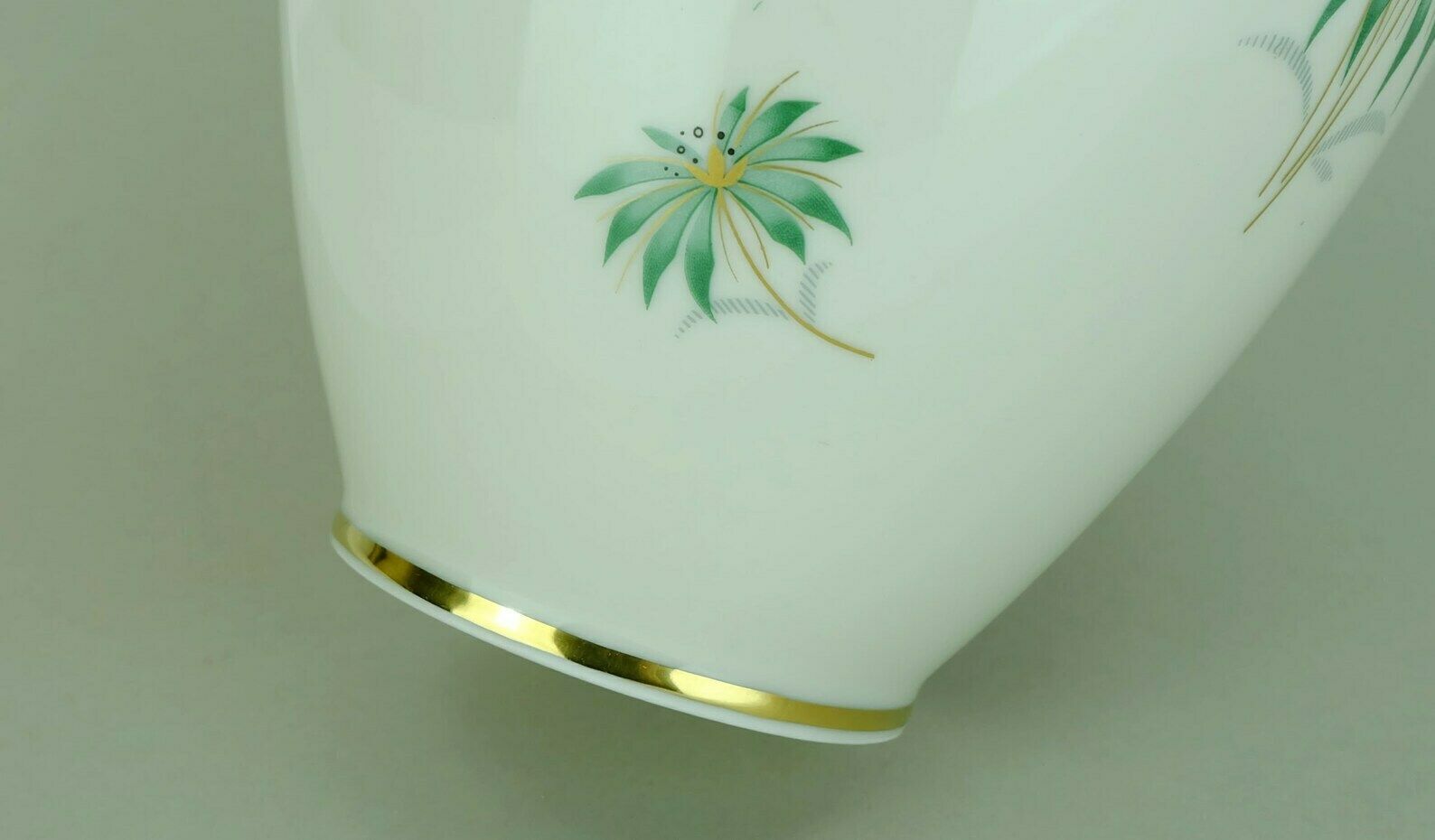 Johann Seltmann Mid Century Porcelain Vase With Outstanding Floral Decor 1950s photo buy