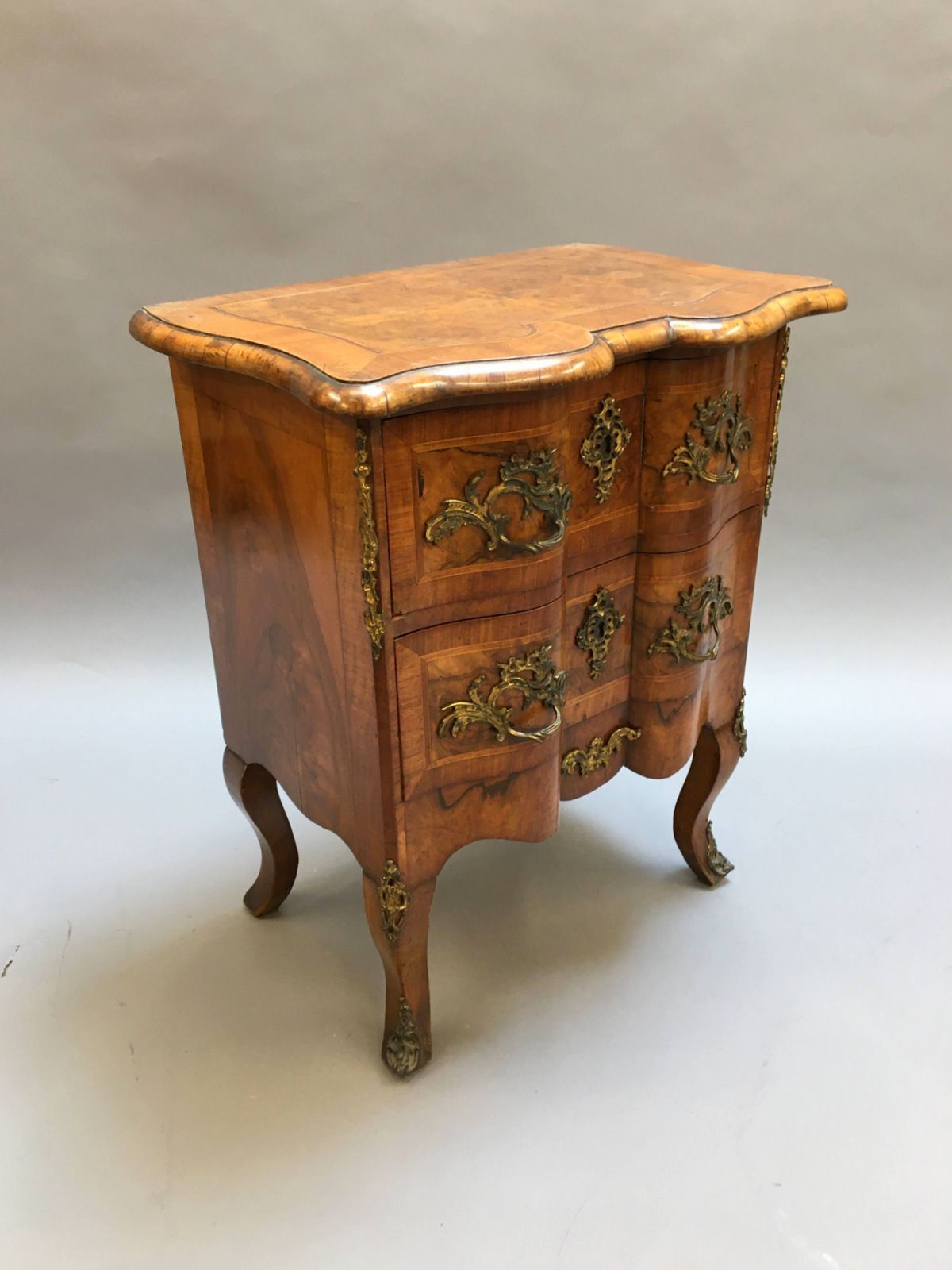 photo for sale C19th Small Walnut Commode Chest Of Drawers