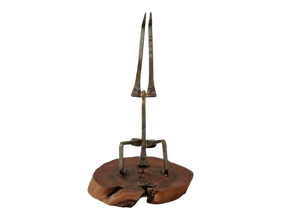 Minimalist Metal Circus Acrobat Figurine Brutalist Balancing Act Statuette Gift For Gymnast