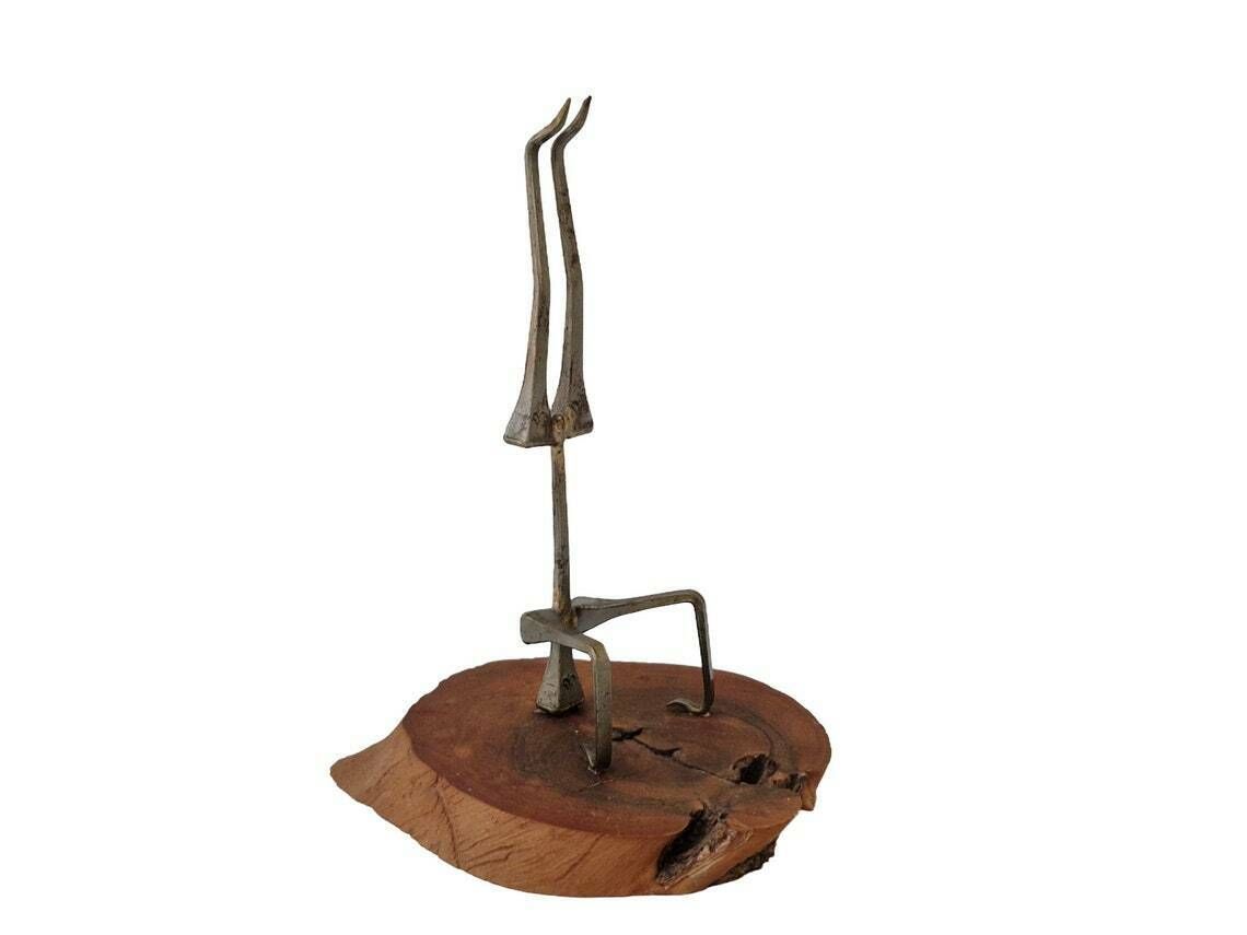 Minimalist Metal Circus Acrobat Figurine Brutalist Balancing Act Statuette Gift For Gymnast photo furniture