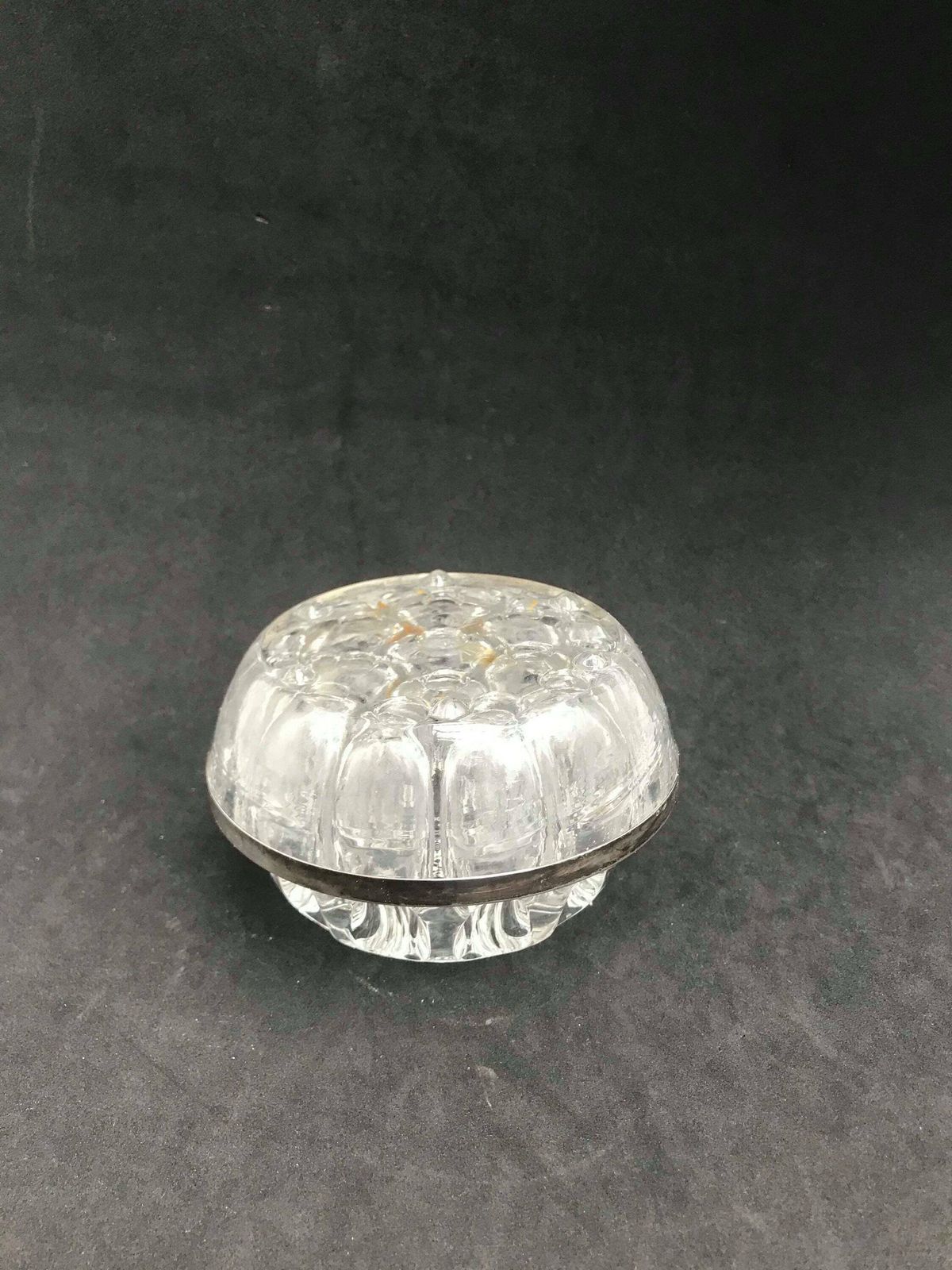 Silver 835 Flower Vase Frog Glass Vintage Glass Flower Frog,Vintage, Wedding Gift photo Home Decor