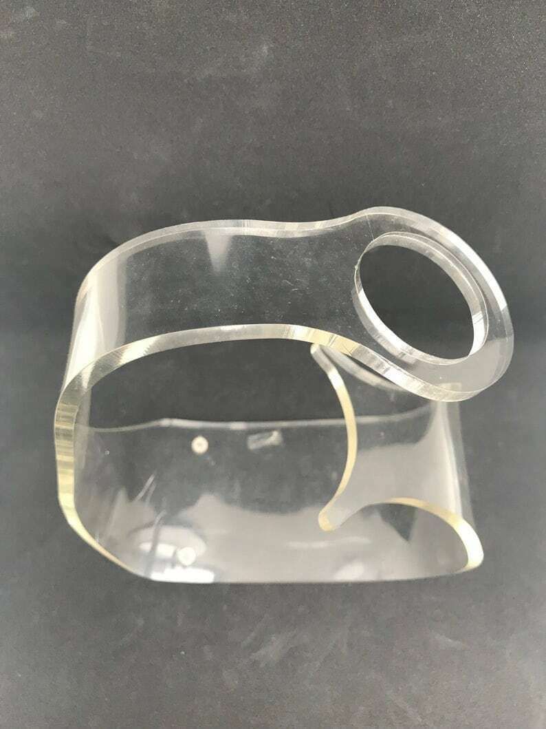 Wine Bottle Holder Vintage 70s Clear Acrylic Lucite Mod Design By Emson Mid Century Design 70s Single Rack Wine Bottle Beverage Display photo Home Decor