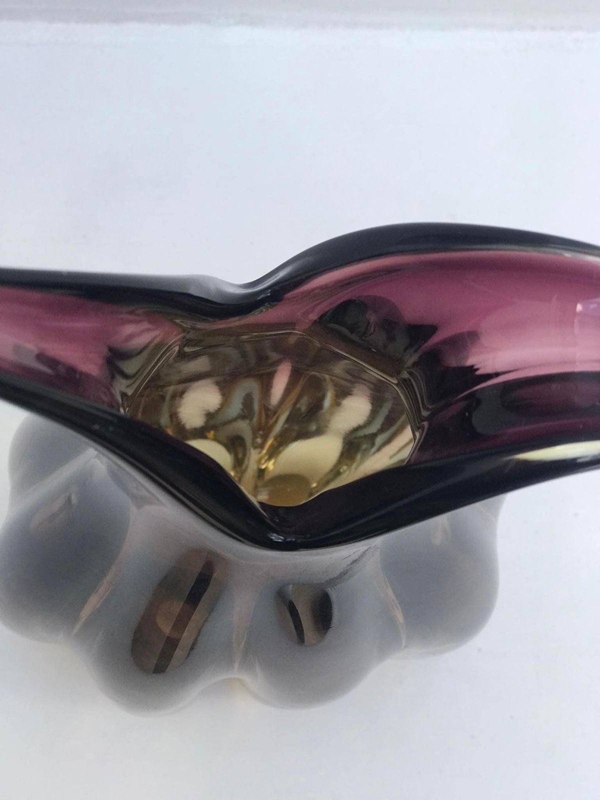 Murano Glass Pitcher Vase Barovier Toso Italian Design Art Glass Venetian Glass Ercole Vase Violet Brown Home Decor Italian Design Gift photo vinterior