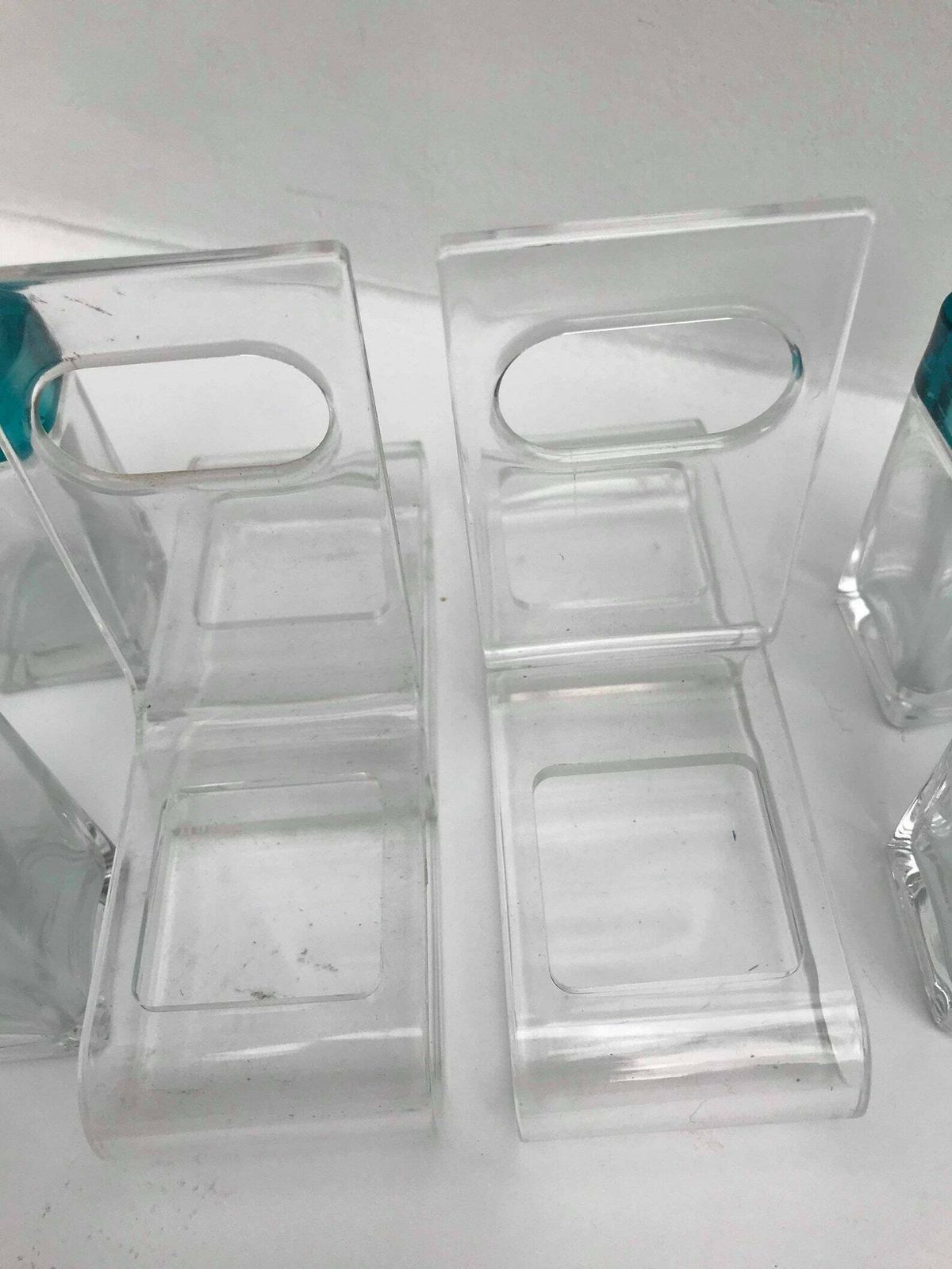 Salt And Pepper Shakers Set Of 2 Lucite Acrylic Glass Art By Luigi Barnioly Made In Italy Wedding Gift Christmas Table photo 86.0
