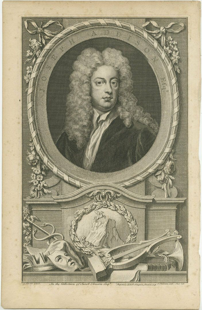 Antique Portrait Of Joseph Addison
