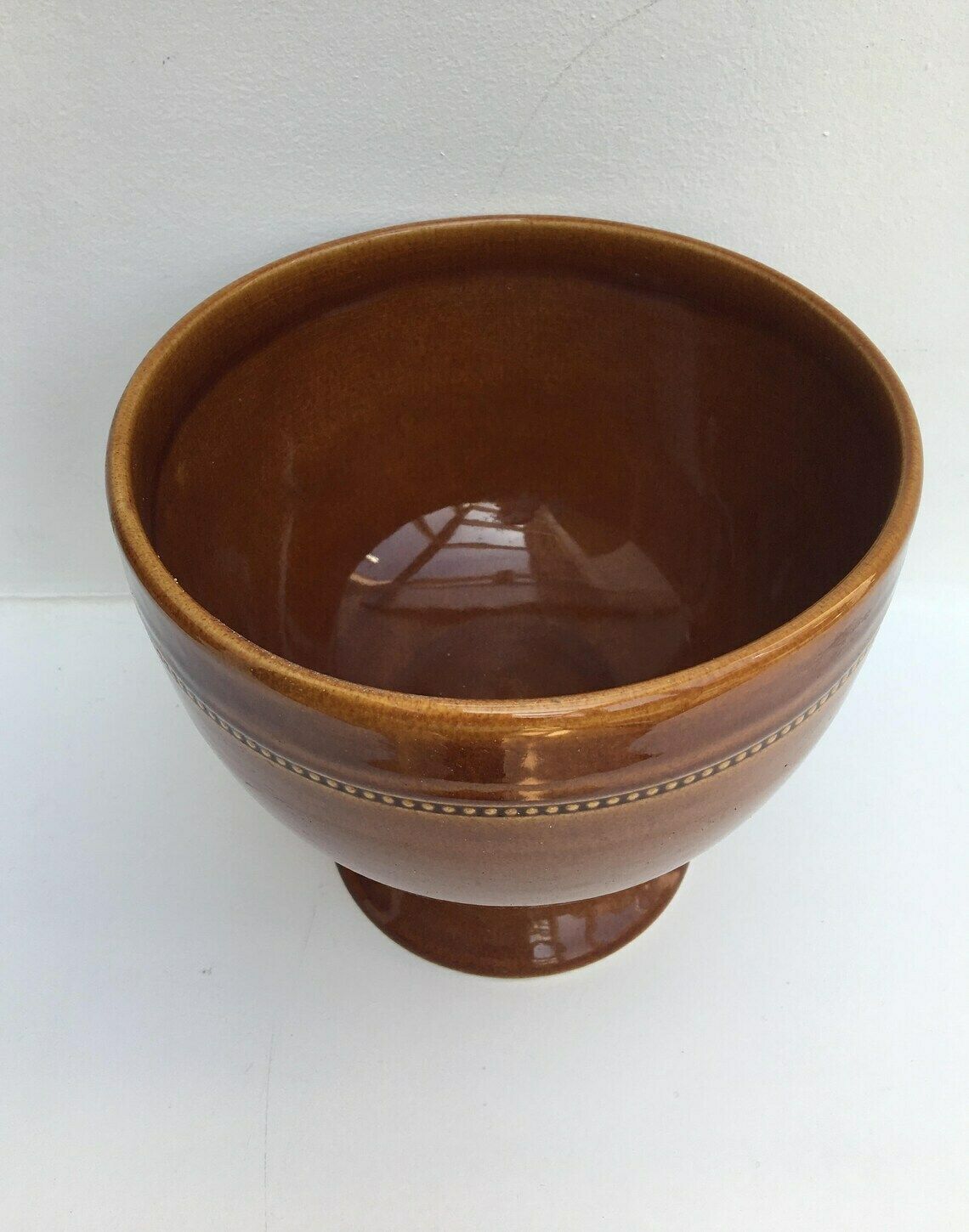 Old Höganäs Keramik Large Bowl Dinnerware Brown Large , Brown Scandinavian Design Swedish Pottery Sweden Mid Century Modern 70s Old photo 114.0