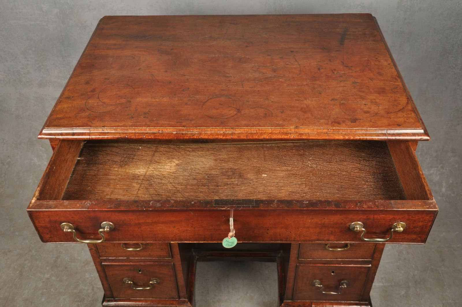 Small Mid 18th Century Mahogany Kneehole Desk photo for sale