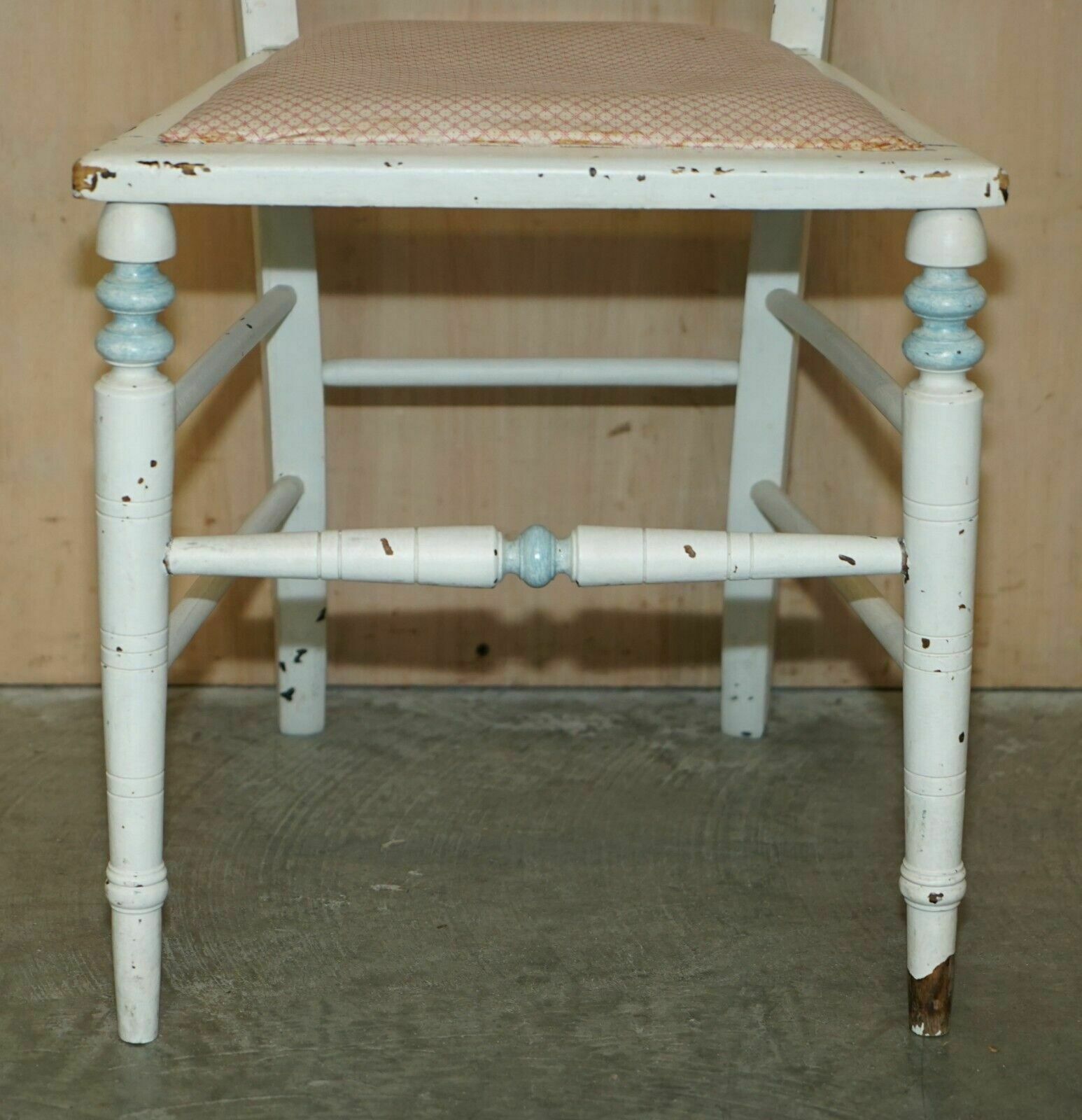 Antique French Original Paint Side Chair In Nicely Distressed Order Throughout photo buy