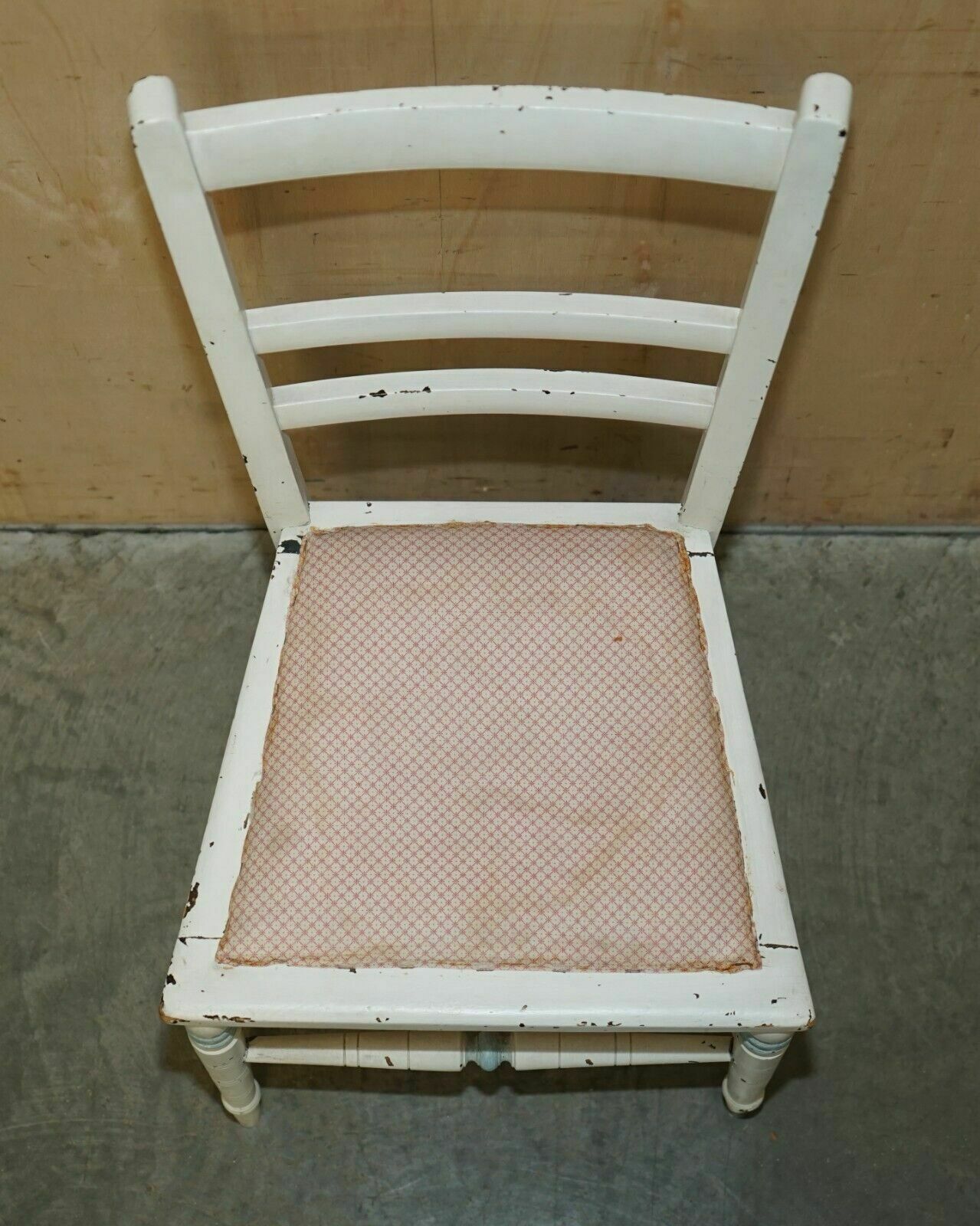 photo buy Antique French Original Paint Side Chair In Nicely Distressed Order Throughout