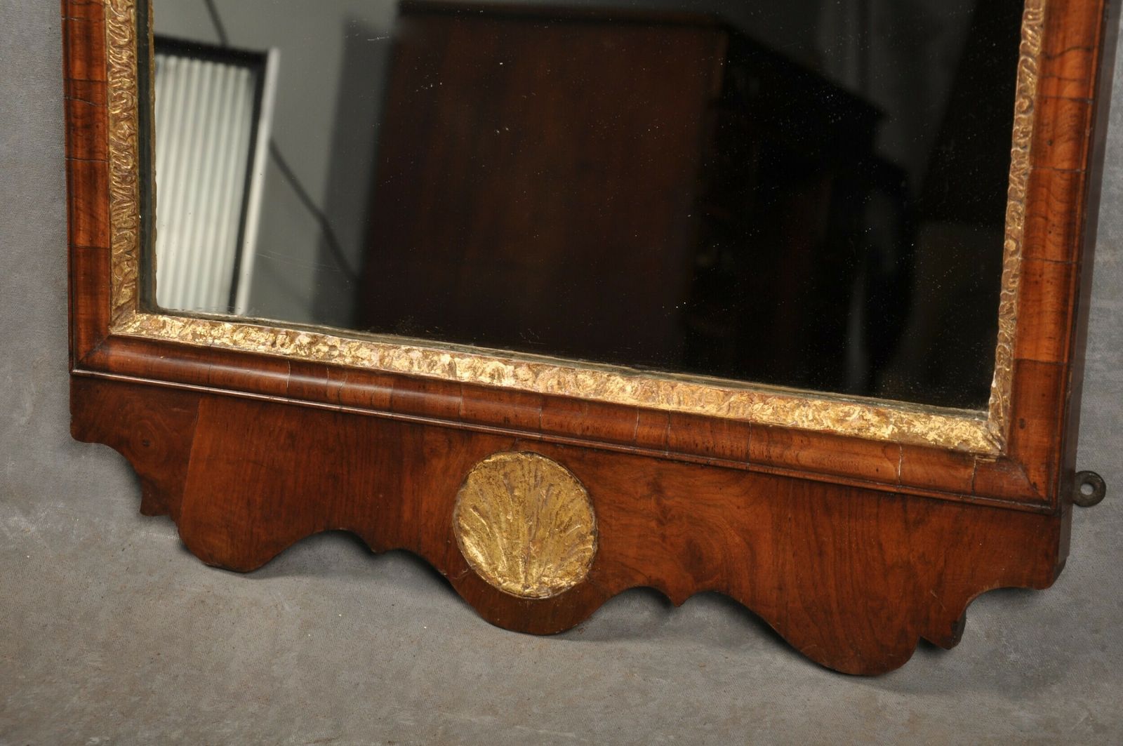 Early 18th Century Walnut & Giltwood Mirror photo Home Decor