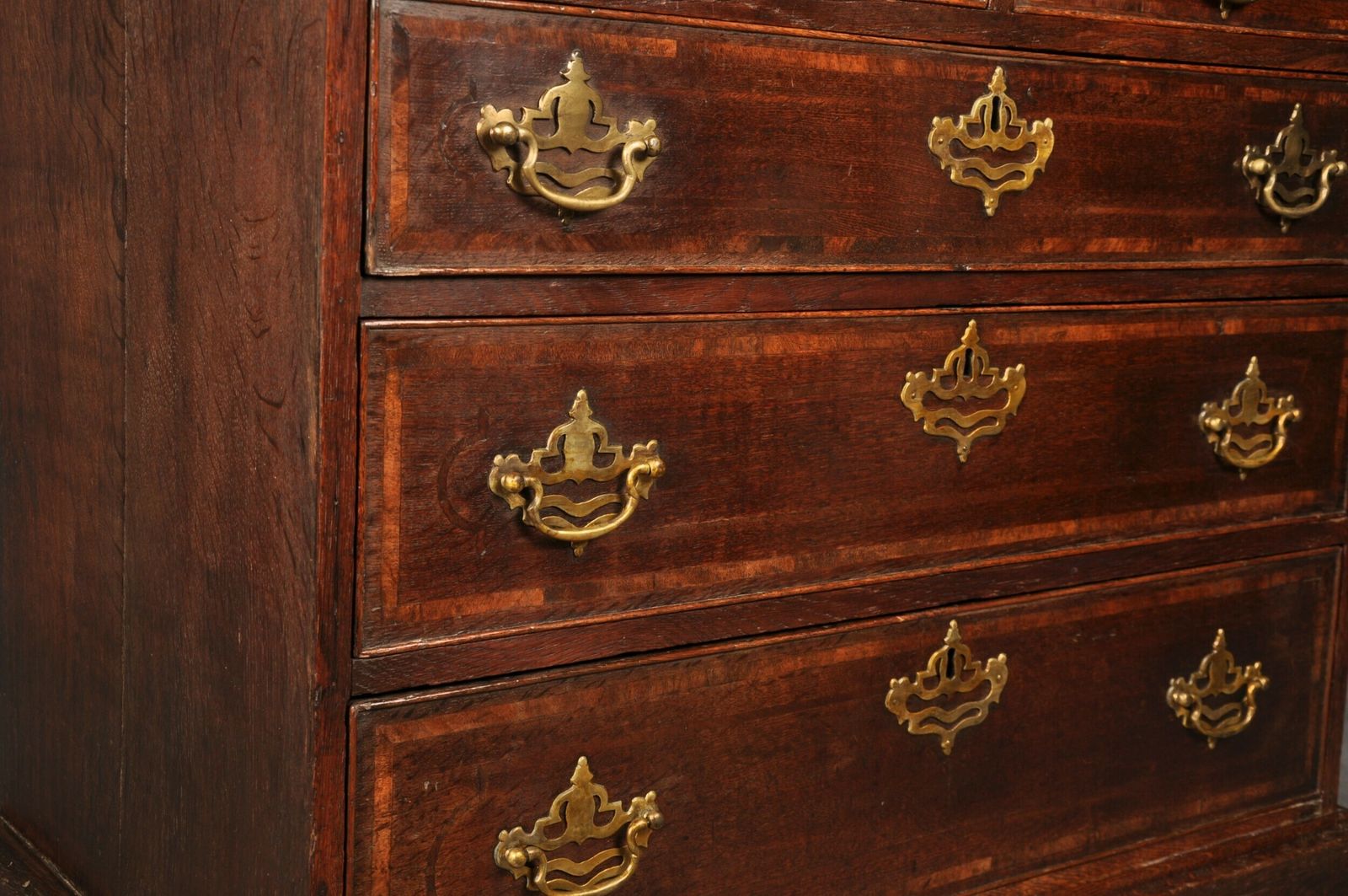 18th Century Inlaid Oak Chest Of Drawers photo Furniture