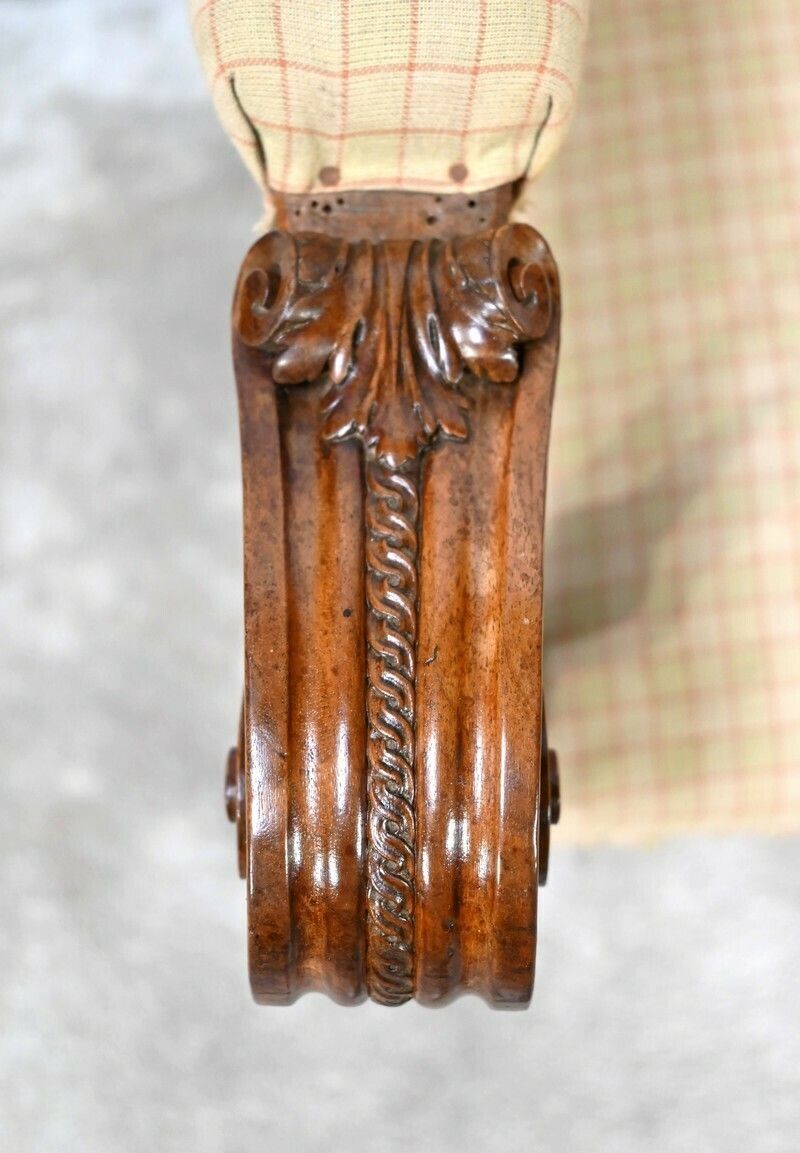 photo for sale Important Walnut Armchair, Louis XIV Style   Mid 19th Century