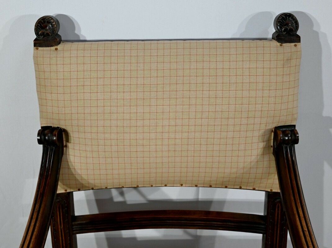 Walnut Armchair, Known As Bout De Table, Renaissance Style   Late 19th Century photo vinterior