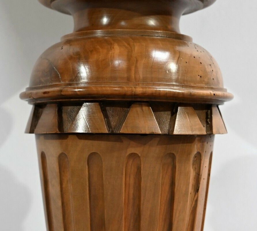 2556.46 Important Walnut Column, Louis XVI Style   Late 19th Century photo