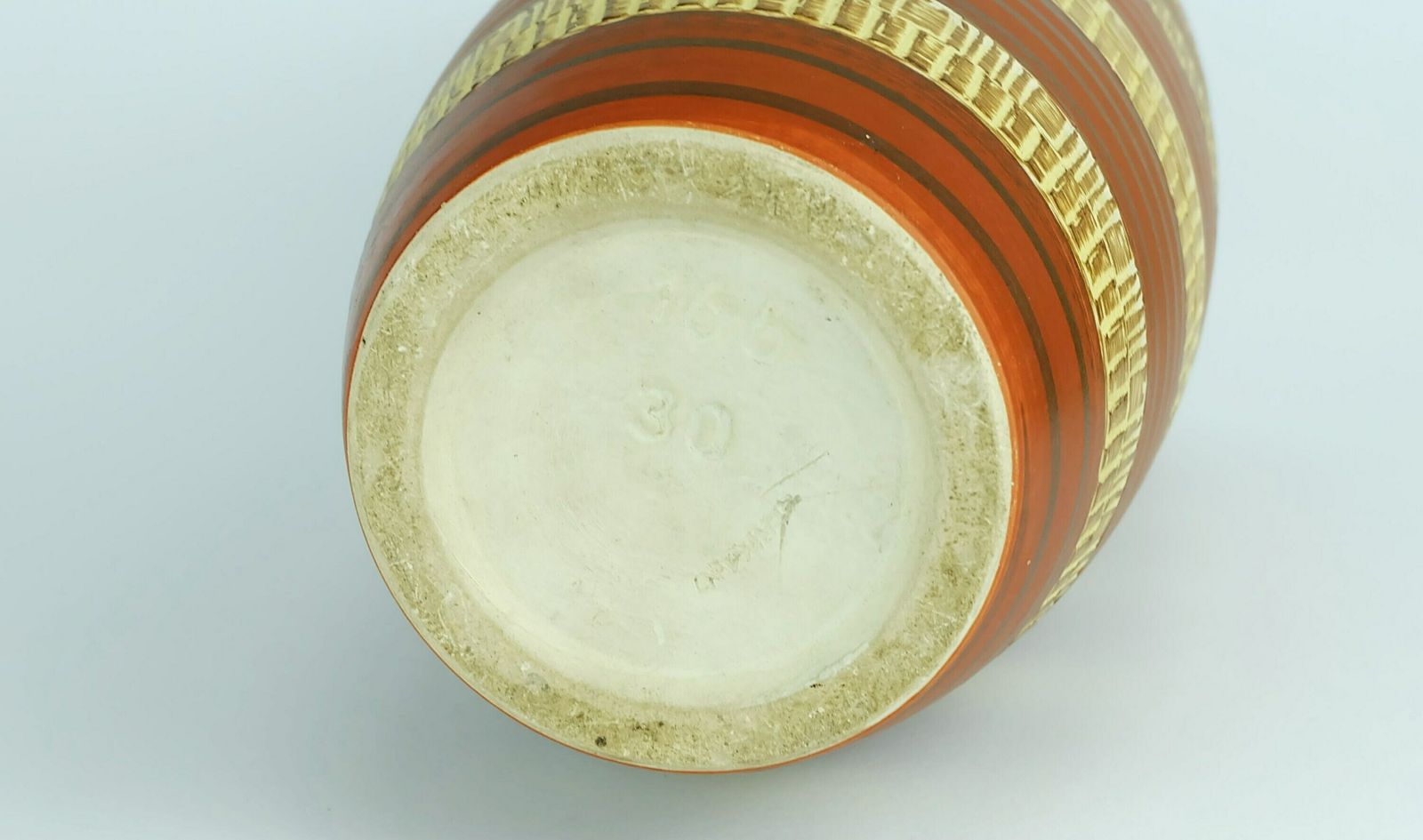 West German Mid Century Vase Duemler & Breiden Model 166 30 Relief And Stripe Decor 1950s 1960s Wgp photo vintage