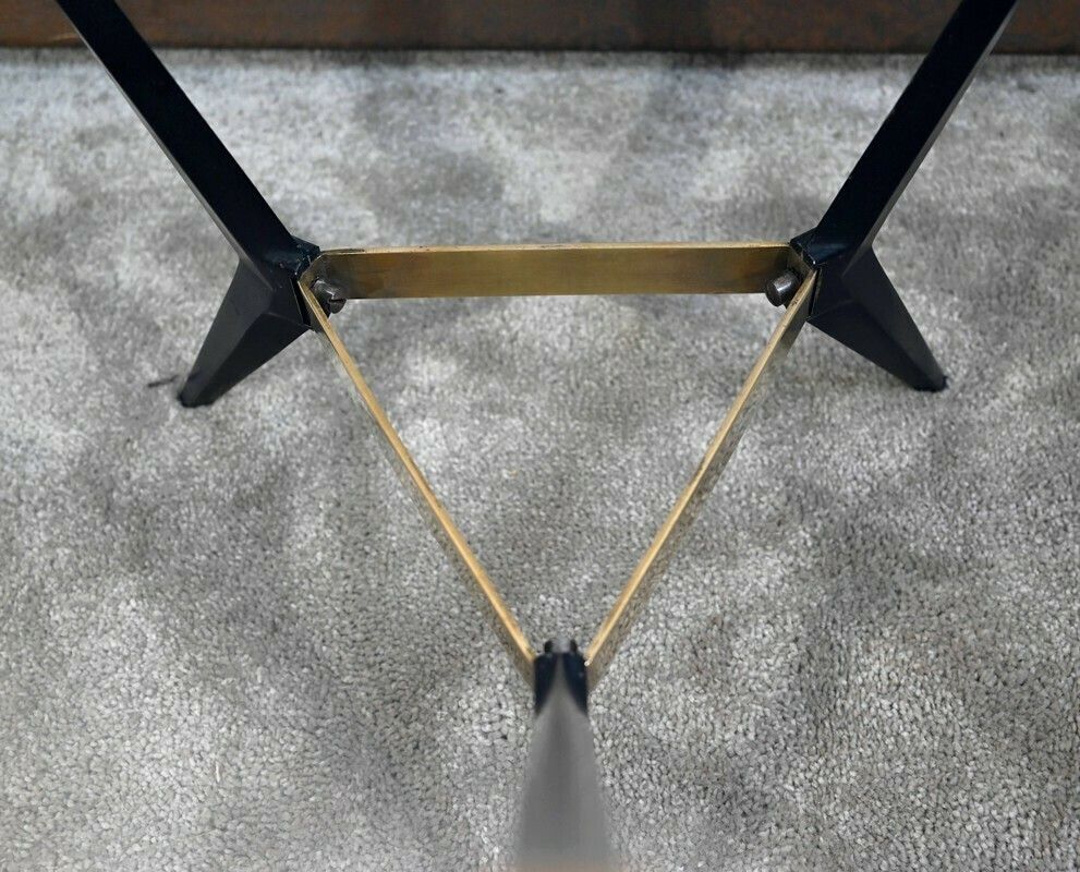 Small Glass And Metal Coffee Table – 1980s photo buy
