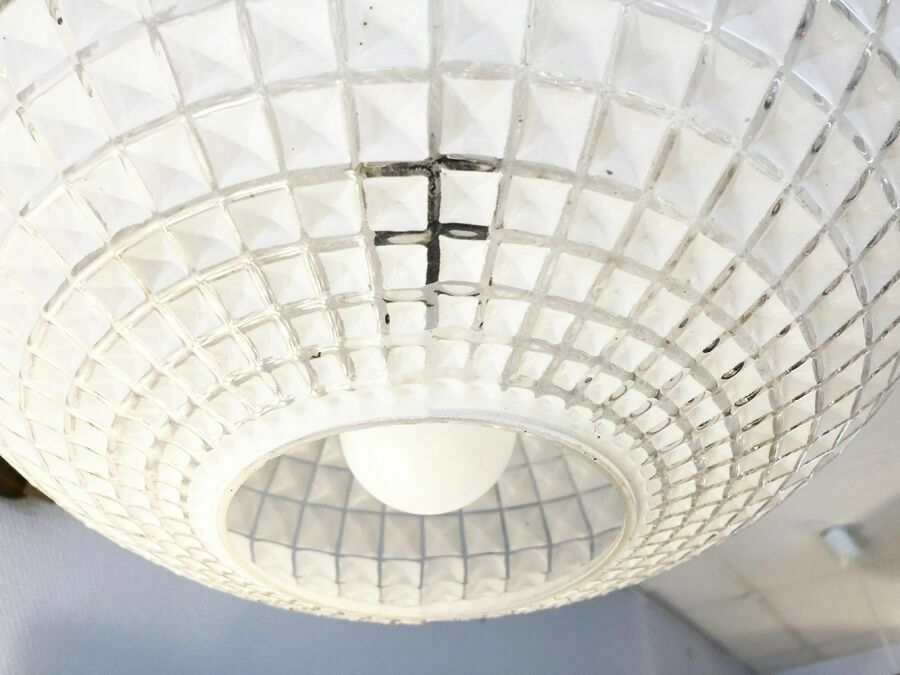 Scandinavian Glass Pendant Lamp, 1960 photo for sale