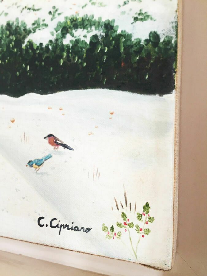 Painting On Canvas Christine Cipriano, 20th Century photo vinterior