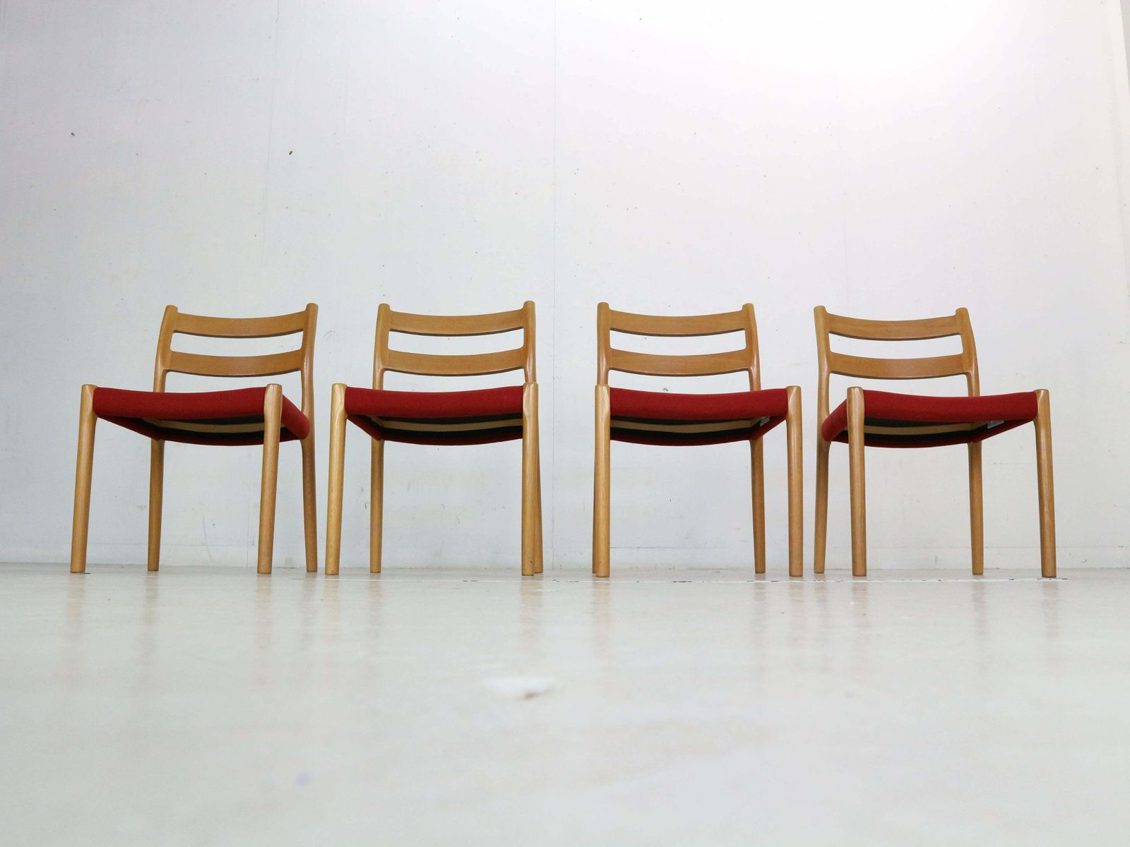 Niels Otto Moller Set Of 4 Dining Chairs Model 84 For Højbjerg Denmark 1970s photo 1729.0