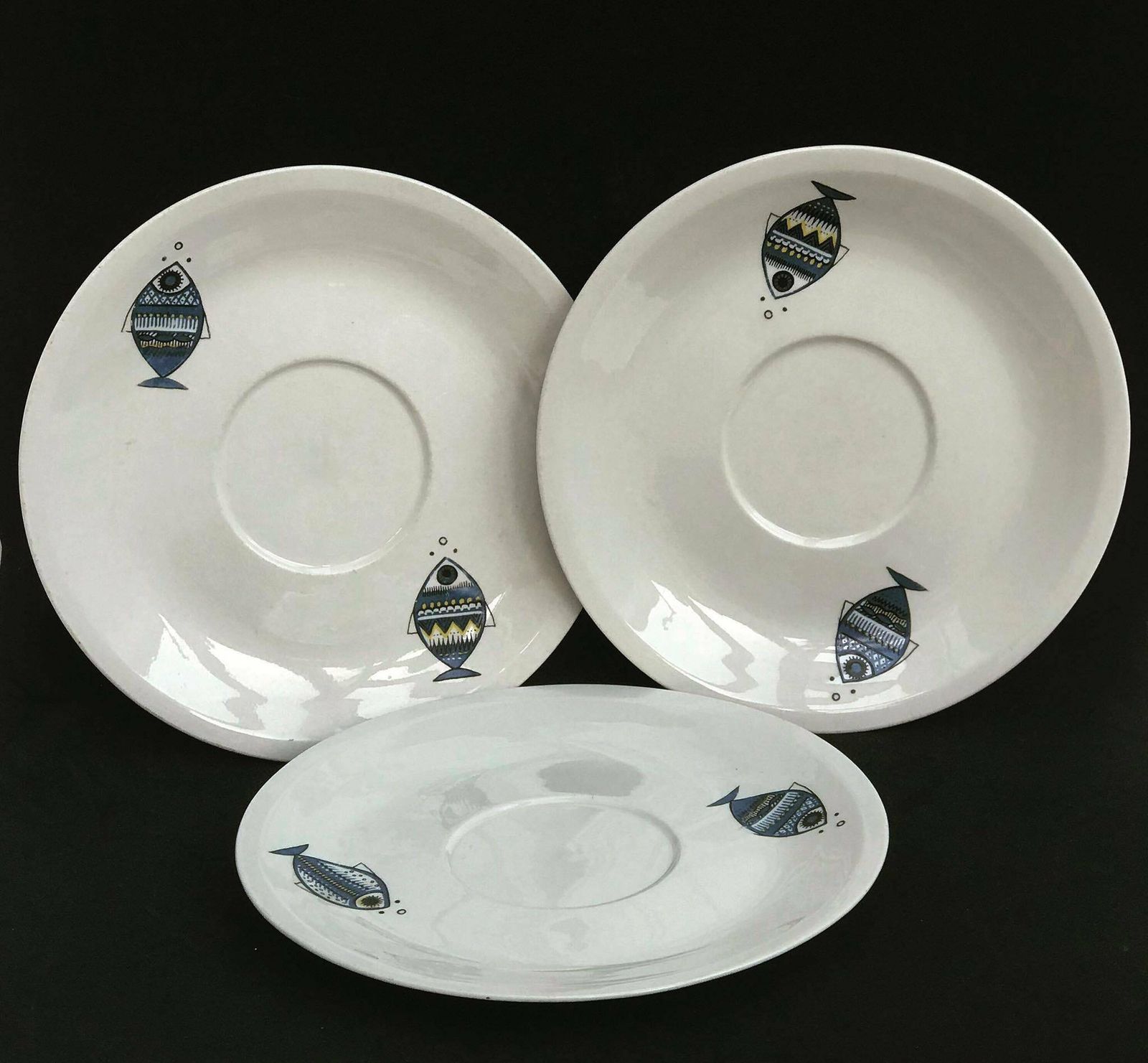 Villeroy & Boch Viking Schotel Visbordje Vervangend Onderdeel Mid Century Design, Visbordje, Wit En Blauw Porselein, Pop Art Mcm Christine Reuter