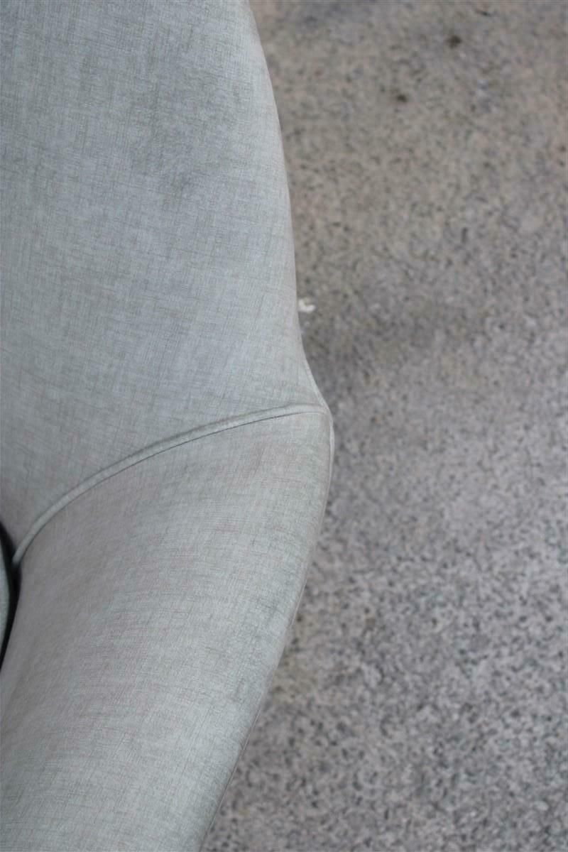 5108.0 Pair Of Midcentury Italian Armchairs In Ico Parisi Style Gray Velvet photo
