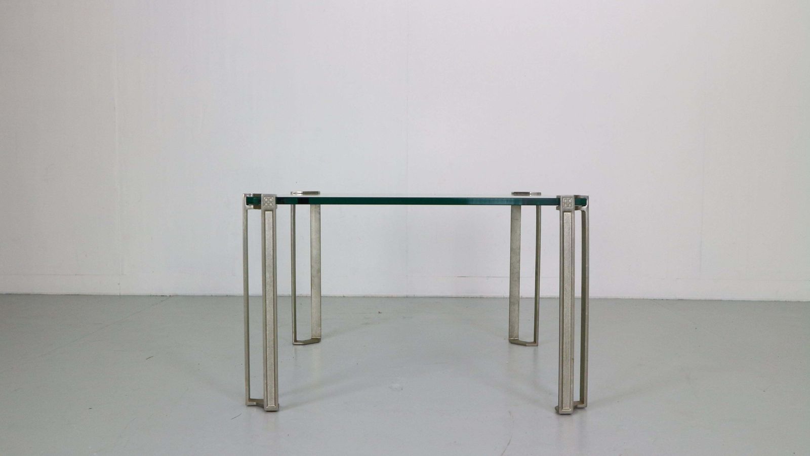 Peter Ghyczy For Ghyzcy Square Glass Coffee Table 1970''S Hollywood Regency photo furniture