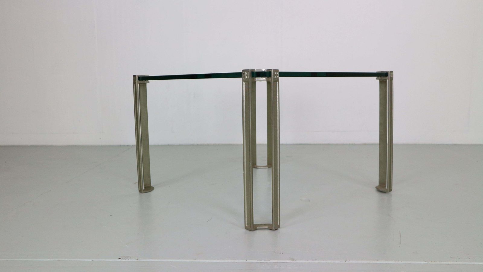 Peter Ghyczy For Ghyzcy Square Glass Coffee Table 1970''S Hollywood Regency photo buy