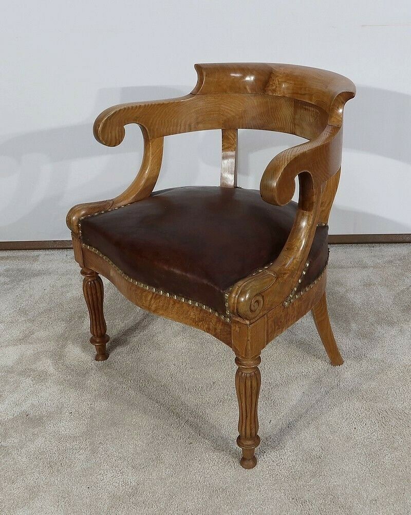 Office Armchair In Ash, Louis Philippe, 2nd Half Of The 19th Century photo furniture