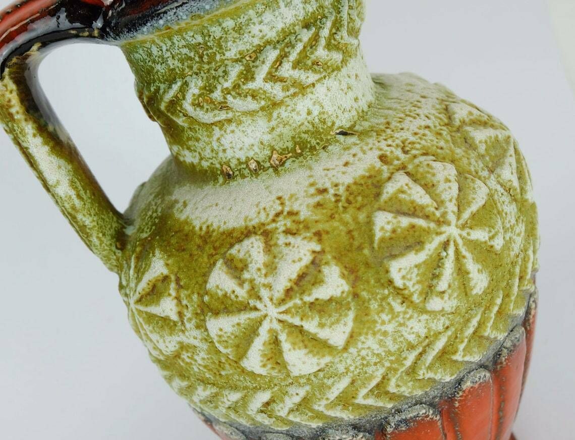 1960's Vintage Retro Vase Jug Abstract Pattern Bay Keramik Wgp Model 73 30 photo furniture