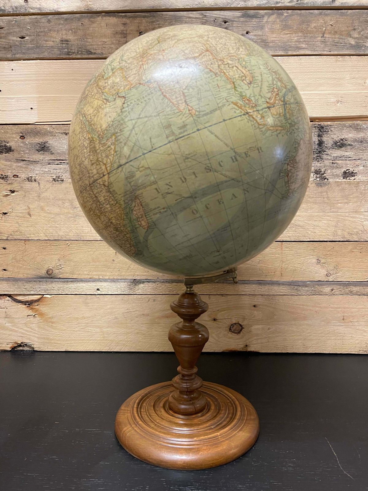 Antique German Table Globe By Ludwig Julius Heymann Berlin 1890 photo furniture