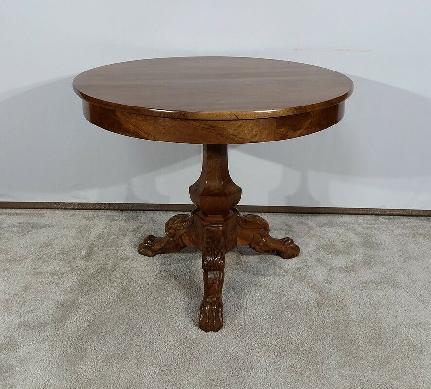 Estate Pedestal Table In Solid Walnut, Restoration Period, Early 19th Century photo furniture
