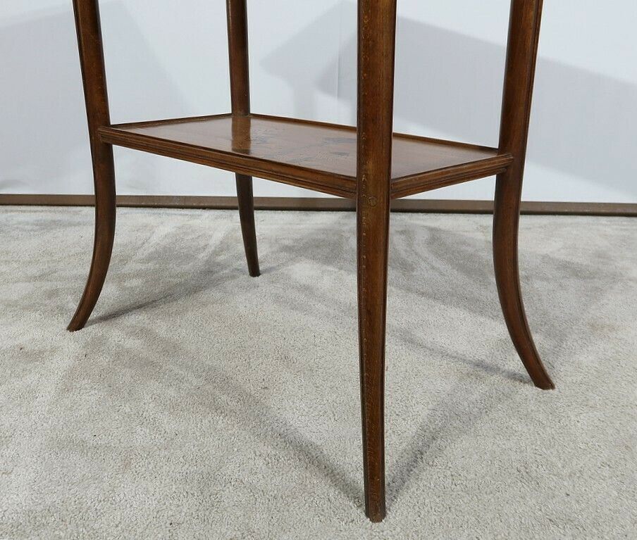 photo vinterior Tea Table With Inlaid Decoration Signed E Gallé Late 19th Century
