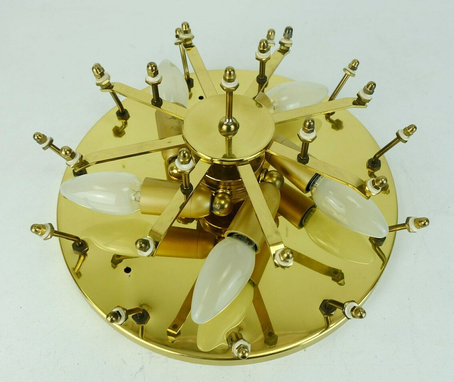 photo furniture Mid Century Glass Blossoms Ceiling Fixture 1960s Ernst Palme Glass Brass